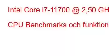 Intel Core i7-11700 @ 2,50 GHz CPU Benchmarks och funktioner