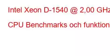 Intel Xeon D-1540 @ 2,00 GHz CPU Benchmarks och funktioner