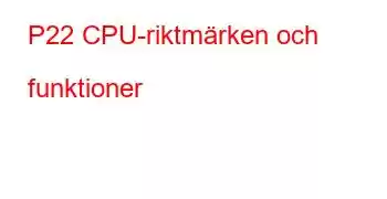 P22 CPU-riktmärken och funktioner