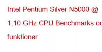 Intel Pentium Silver N5000 @ 1,10 GHz CPU Benchmarks och funktioner