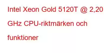 Intel Xeon Gold 5120T @ 2,20 GHz CPU-riktmärken och funktioner