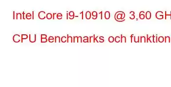 Intel Core i9-10910 @ 3,60 GHz CPU Benchmarks och funktioner