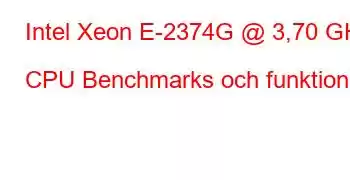 Intel Xeon E-2374G @ 3,70 GHz CPU Benchmarks och funktioner