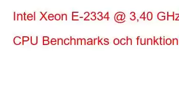 Intel Xeon E-2334 @ 3,40 GHz CPU Benchmarks och funktioner