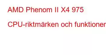 AMD Phenom II X4 975 CPU-riktmärken och funktioner