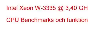 Intel Xeon W-3335 @ 3,40 GHz CPU Benchmarks och funktioner