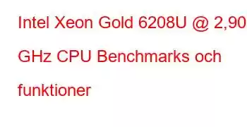 Intel Xeon Gold 6208U @ 2,90 GHz CPU Benchmarks och funktioner