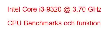 Intel Core i3-9320 @ 3,70 GHz CPU Benchmarks och funktioner