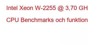 Intel Xeon W-2255 @ 3,70 GHz CPU Benchmarks och funktioner