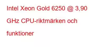 Intel Xeon Gold 6250 @ 3,90 GHz CPU-riktmärken och funktioner