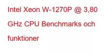 Intel Xeon W-1270P @ 3,80 GHz CPU Benchmarks och funktioner