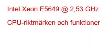 Intel Xeon E5649 @ 2,53 GHz CPU-riktmärken och funktioner