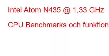 Intel Atom N435 @ 1,33 GHz CPU Benchmarks och funktioner