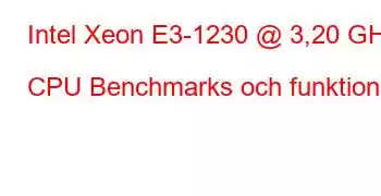 Intel Xeon E3-1230 @ 3,20 GHz CPU Benchmarks och funktioner