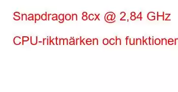 Snapdragon 8cx @ 2,84 GHz CPU-riktmärken och funktioner