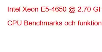 Intel Xeon E5-4650 @ 2,70 GHz CPU Benchmarks och funktioner