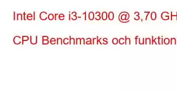 Intel Core i3-10300 @ 3,70 GHz CPU Benchmarks och funktioner