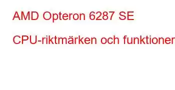 AMD Opteron 6287 SE CPU-riktmärken och funktioner