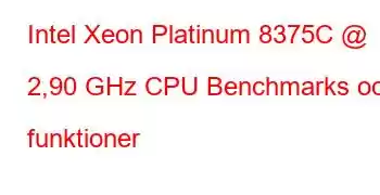 Intel Xeon Platinum 8375C @ 2,90 GHz CPU Benchmarks och funktioner