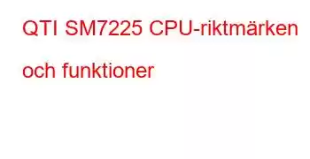 QTI SM7225 CPU-riktmärken och funktioner