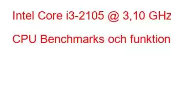 Intel Core i3-2105 @ 3,10 GHz CPU Benchmarks och funktioner