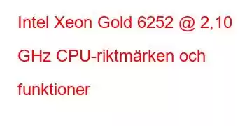 Intel Xeon Gold 6252 @ 2,10 GHz CPU-riktmärken och funktioner