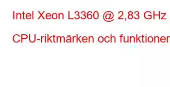 Intel Xeon L3360 @ 2,83 GHz CPU-riktmärken och funktioner