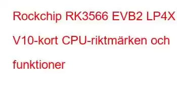 Rockchip RK3566 EVB2 LP4X V10-kort CPU-riktmärken och funktioner