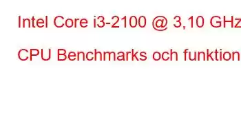 Intel Core i3-2100 @ 3,10 GHz CPU Benchmarks och funktioner